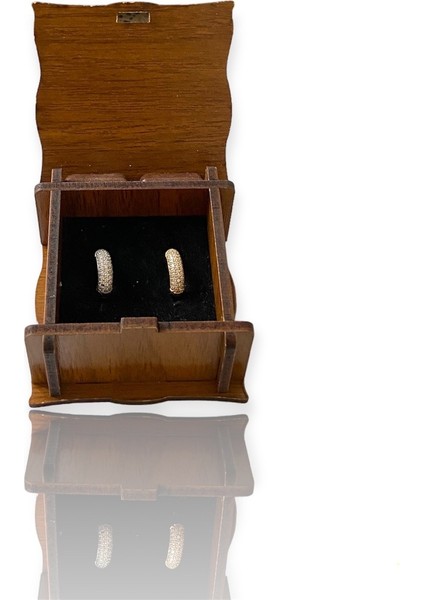 Bombeli Çift Renk Halka Altın Küpe fırsatları