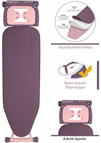 Silvia Özel Mürdüm Kumaşlı Ütü Masası indirimleri