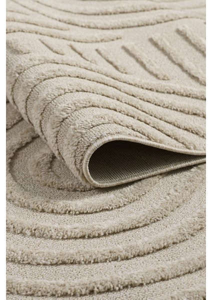 Quincey Bukleli Yumuşak Peluş Post Shaggy Krem Çocuk Odası Oturma Odası Salon Mutfak Halısı