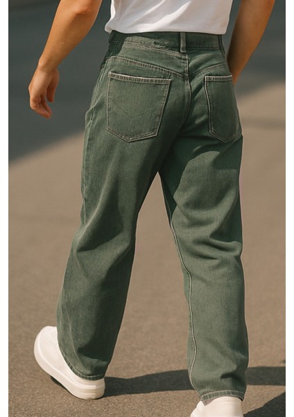 Erkek Yüksek Bel Bol Kesim Baggy Loose Fit Jean PANTOLON-C352 fiyatları