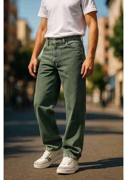 Erkek Yüksek Bel Bol Kesim Baggy Loose Fit Jean PANTOLON-C352 modelleri