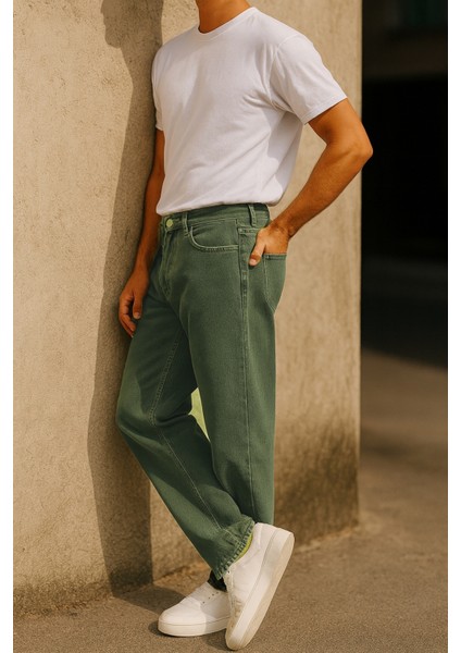 Erkek Yüksek Bel Bol Kesim Baggy Loose Fit Jean PANTOLON-C352