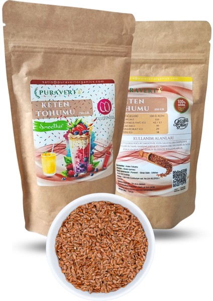 Katkısız Keten Tohumu 250 gr