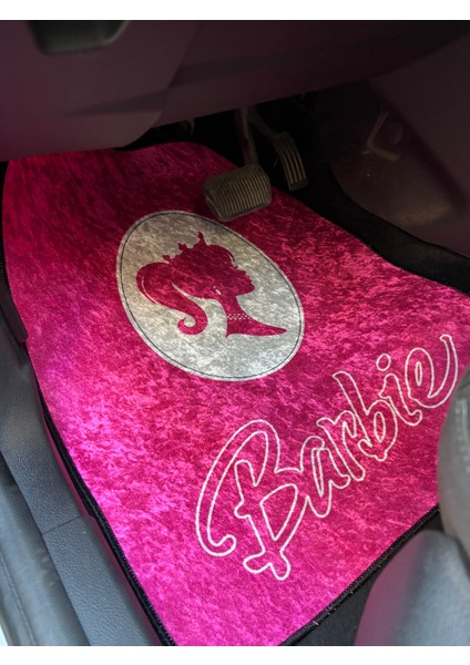 Lüx Oto Halı Paspas Desenli Yıkanabilir Universal (Her Araca Uyumlu)(Barbie Logo) fırsatları