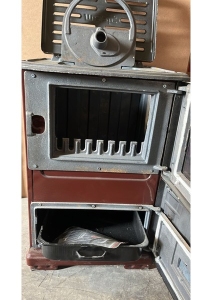 Soba Geniş Camlı Döküm Hazneli Soba Odun Sobası Kömür Sobası Yüksek Isı ve Dayanıklılık indirimleri