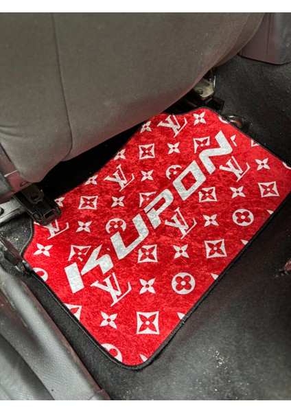 Lüx Oto Halı Paspas Desenli Yıkanabilir Universal (Her Araca Uyumlu)(Kupon Lv Kırmızı)