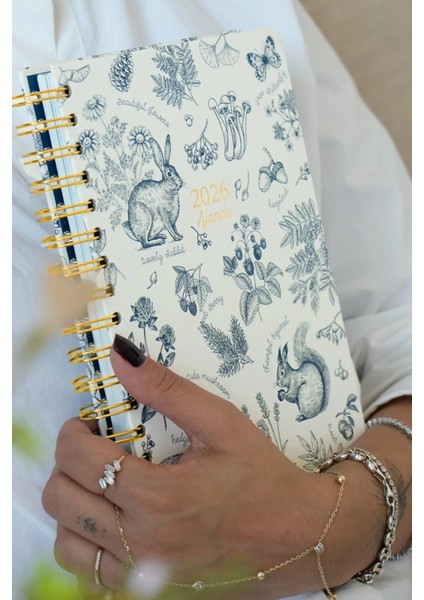 Spiralli Sert Kapak 2026 Haftalık Motivasyon Ajandası A5