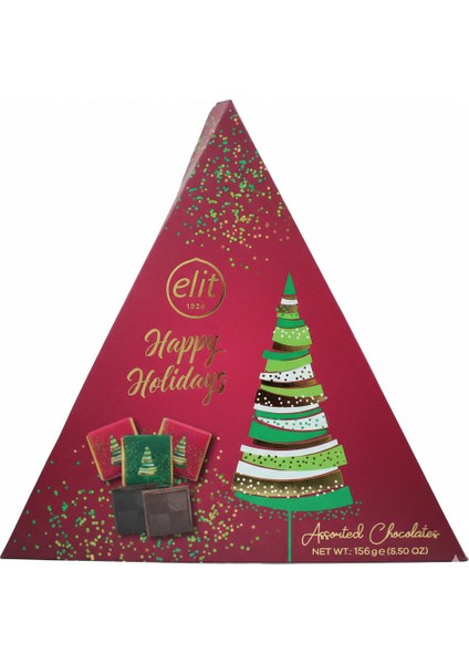 Happy Holidays Üçgen Napoliten Kutu 156 g 2’li Set fırsatları