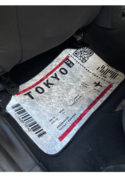 Lüx Oto Halı Paspas Desenli Yıkanabilir Universal (Her Araca Uyumlu)(Tokyo)