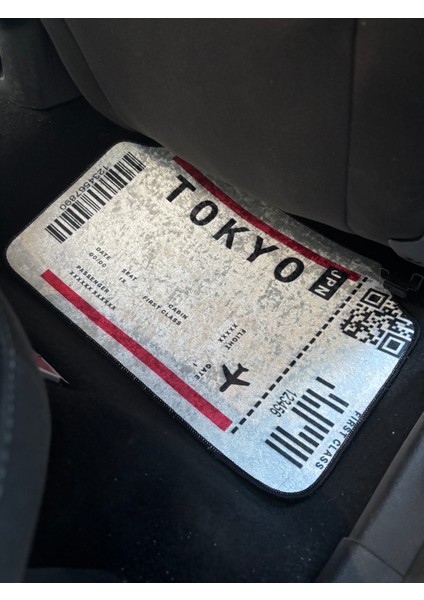 Lüx Oto Halı Paspas Desenli Yıkanabilir Universal (Her Araca Uyumlu)(Tokyo)