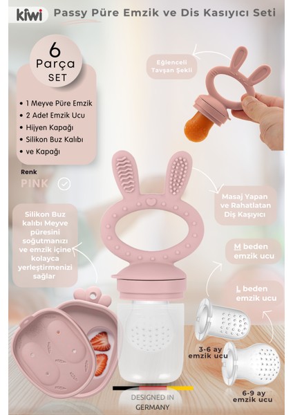 Passy Püre Emzik ve Diş Kaşıyıcı Bebek Meyve Süzgeci