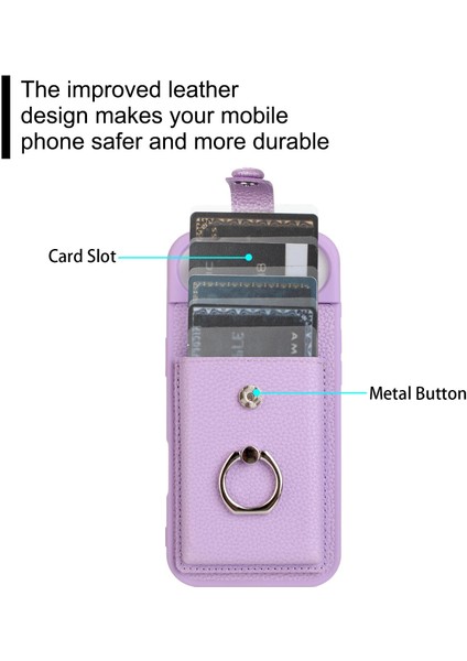 iPhone 17 Pro Max Için Kart Çantası Halka Tutucu Telefon Kılıfı (Yurt Dışından) modelleri