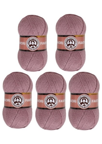 Ören Bayan Favori Örgü İpi - Gül Kurusu - 5'Li Paket - ( Renk Kodu : 127 ) fiyatları