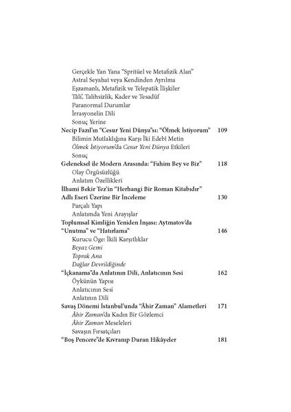 Anlama Arzusu - Modern Türk Edebiyatı Üzerine Yazılar modelleri