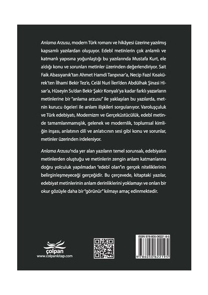 Anlama Arzusu - Modern Türk Edebiyatı Üzerine Yazılar indirimleri