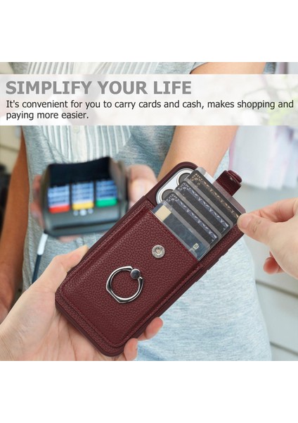 iPhone 17 Pro Max Için Kart Çantası Halka Tutucu Telefon Kılıfı (Yurt Dışından) indirimleri