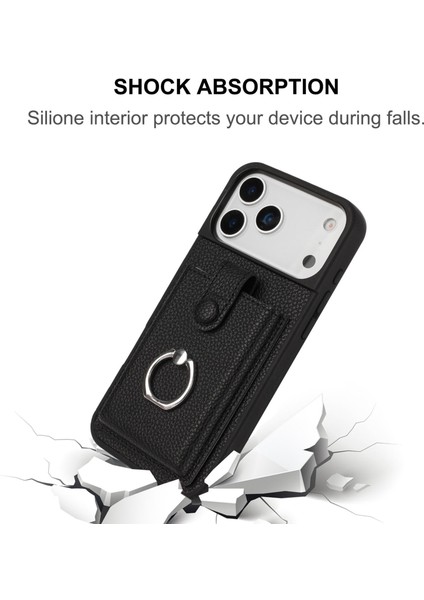 iPhone 17 Pro Max Için Kart Çantası Halka Tutucu Telefon Kılıfı (Yurt Dışından) fırsatları