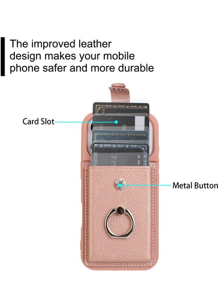 iPhone 17 Pro Max Için Kart Çantası Halka Tutucu Telefon Kılıfı (Yurt Dışından) modelleri