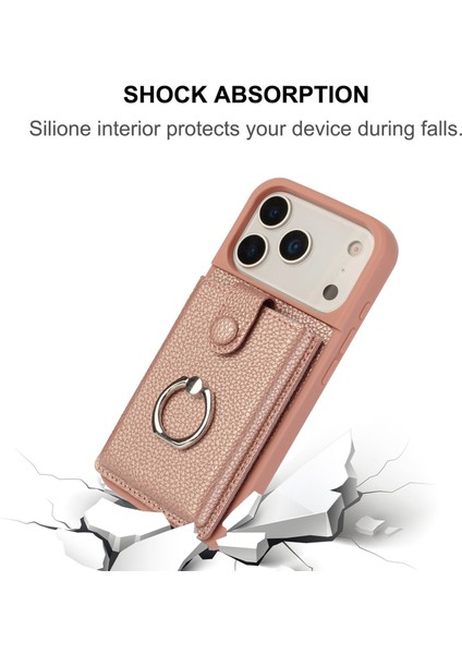 iPhone 17 Pro Max Için Kart Çantası Halka Tutucu Telefon Kılıfı (Yurt Dışından) fırsatları