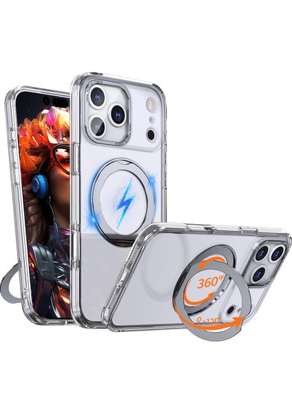 iPhone 17 Pro Max Için Magsafe Yüzük Tutucu Telefon Kılıfı (Yurt Dışından)