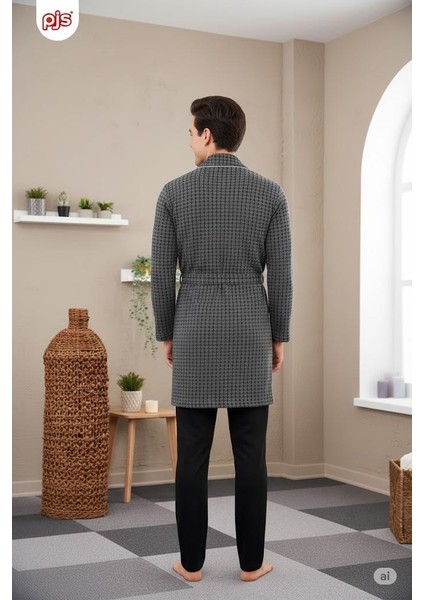 23711 Erkek Pamuklu Uzun Kollu Kuşaklı Robdöşambr Sabahlık fırsatları