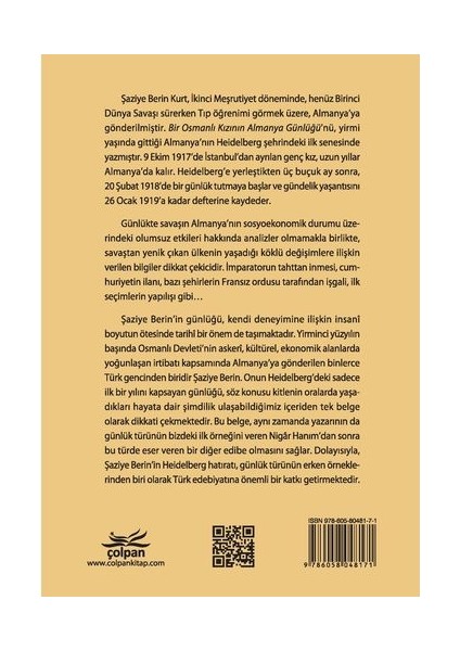 Bir Osmanlı Kızının Almanya Günlüğü - Şaziye Berin fırsatları