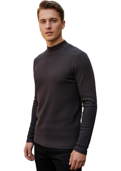 Erkek Yarım Balıkcı Uzun Kol Normal Beden Sweatshırt fiyatları