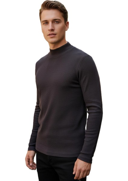 Erkek Yarım Balıkcı Uzun Kol Normal Beden Sweatshırt modelleri