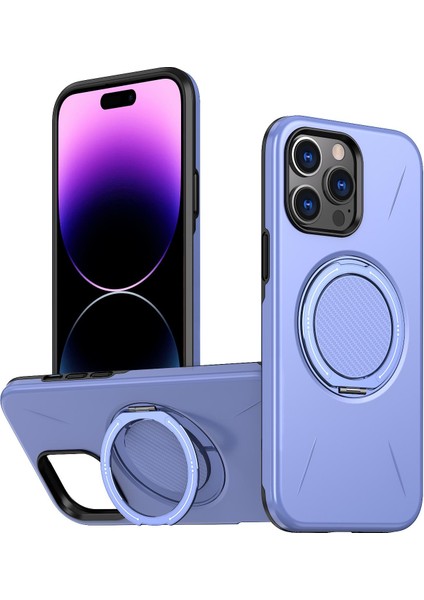 iPhone 14 Pro Max Için Metal Tutucu Magsafe Telefon Kılıfı (Yurt Dışından)