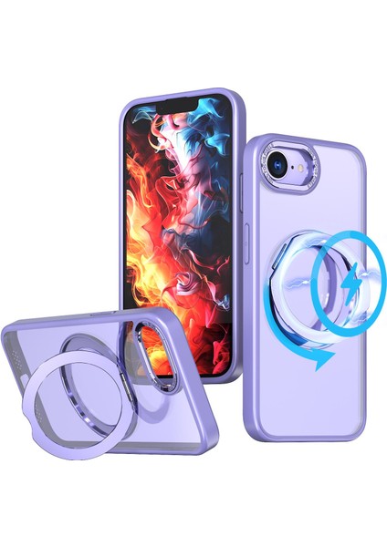 iPhone 16E Için Magsafe Yüzük Tutucu Telefon Kılıfı (Yurt Dışından)