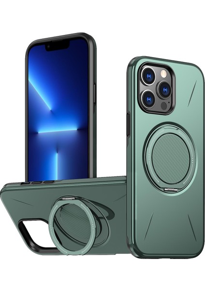 iPhone 13 Pro Için Metal Tutucu Magsafe Telefon Kılıfı (Yurt Dışından)