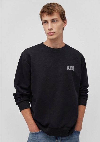 Mavi Logo Baskılı Siyah Sweatshirt 0611716-900