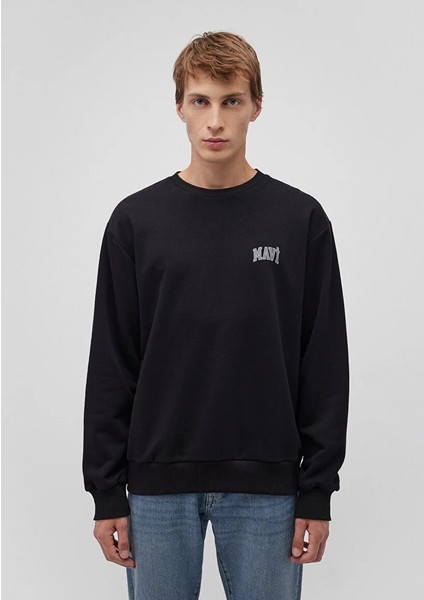 Mavi Logo Baskılı Siyah Sweatshirt 0611716-900