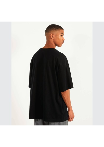 Kısa Kollu Oversize Siyah Tişört Unisex %100 Pamuk Recycle fiyatları