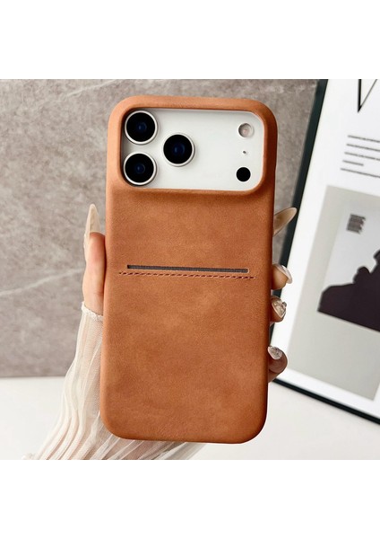 iPhone 17 Pro Max Için Koyun Derisi Telefon Kılıfı (Yurt Dışından)