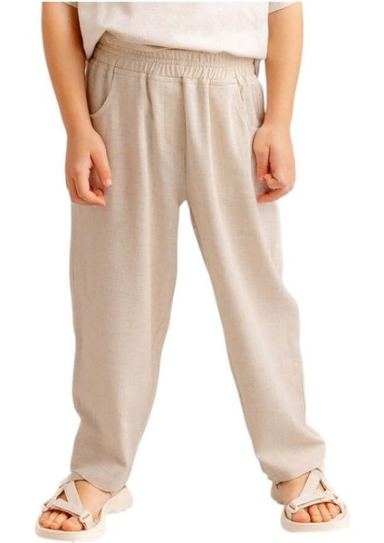 Unisex Klasik Keten Pantolon – Naturel | Doğal Kumaş ve Şık Kesim modelleri