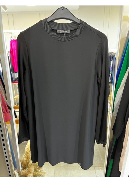 9007 Uzunkol Şifon Içlik Siyah