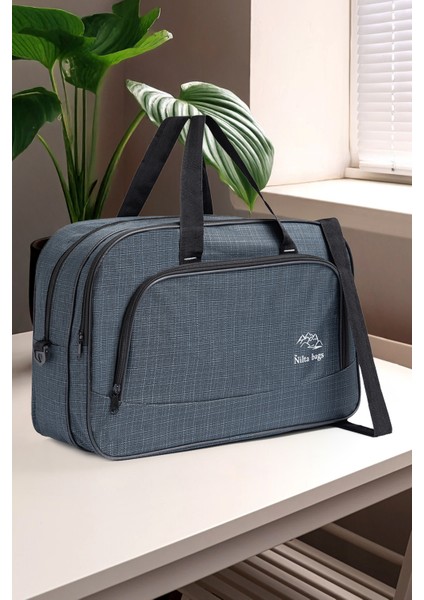 nil-01 UNISEX HAVLU KUMAŞ HOSTES VALİZ SEYAHAT TATİL SPOR HASTANE ÇOK GÖZLÜ EL VE OMUZ ÇANTASI KABİN BOY