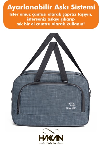 nil-01 UNISEX HAVLU KUMAŞ HOSTES VALİZ SEYAHAT TATİL SPOR HASTANE ÇOK GÖZLÜ EL VE OMUZ ÇANTASI KABİN BOY modelleri