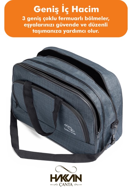 nil-01 UNISEX HAVLU KUMAŞ HOSTES VALİZ SEYAHAT TATİL SPOR HASTANE ÇOK GÖZLÜ EL VE OMUZ ÇANTASI KABİN BOY