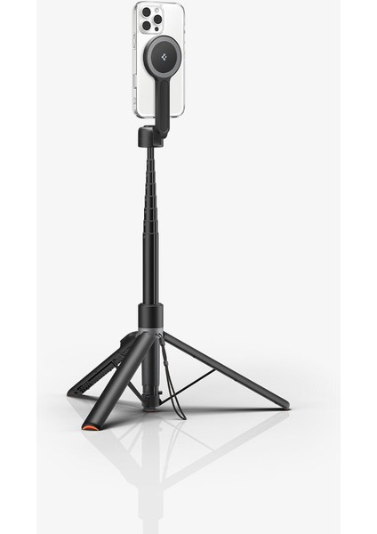Kablosuz Bluetooth Selfie Çubuğu MagSafe ile Uyumlu Uzaktan Kumandalı Tripod / 1.6 Metre Kadar Uzatılabilir Kolay Taşınabilir MagFit+ S581W Black - AMP09534