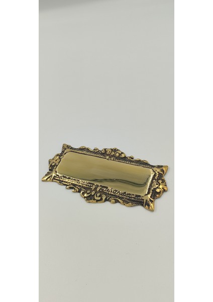 Pirinç Döküm Kapı Isimliği 14X8CM fiyatları