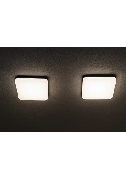 36 Watt Kare LED Glop Armatür 2'li – Beyaz Işık (6500K) – Siyah Kasa