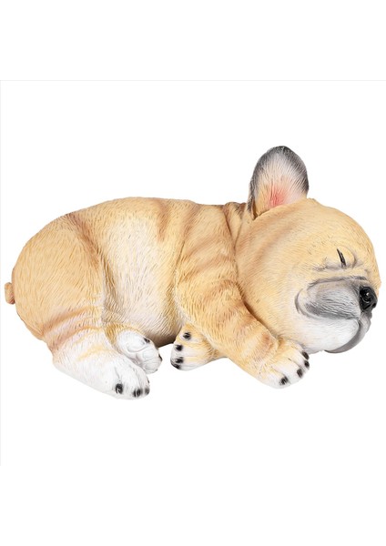 Fransız Bulldog Heykel Süslü Köpek Heykeli Heykelcik Açık Bahçe Dekoru Si -Hat Köpek (Yurt Dışından)