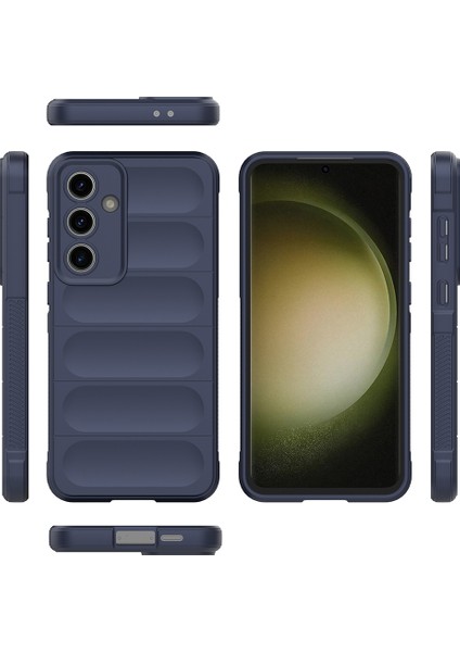 Galaxy S25 Fe Kılıf Esnek Tpu Oyuklu Arka Yüzey Tasarımlı Maks Etnik Silikon Kapak - Siyah
