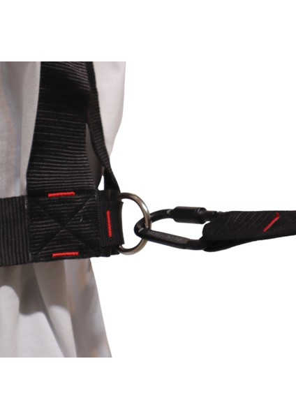 Dirençli Ağırlık Antrenman Kemeri| 3 Karabinalı Set — Hortum Kolonlu Lastik, Omuz Koruyucu, Alüminyum Kilitli Karabina