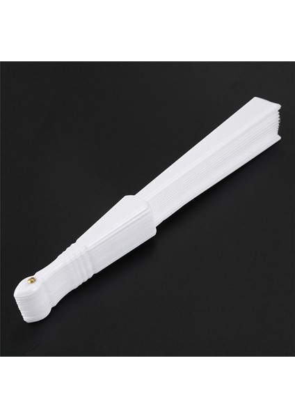 3x Plastik Kumaş El Katlanabilir Fan Bayanlar Erkekler Beyaz (Yurt Dışından) modelleri