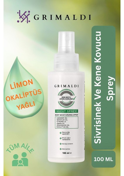 Koruyucu & Nemlendirici Vücut Spreyi (Sivrisinek ve Kene Karşıtı) – 100 ml