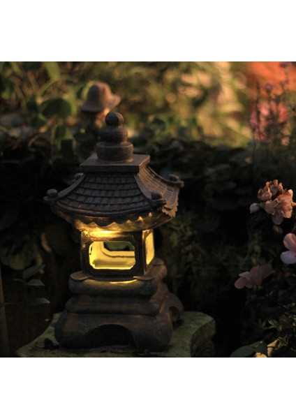 Japon Tarzı Avlu Dekorasyon Reçine Güneş Lambası Sarayı Fenerler Zen Peyzaj Işıkları Ev Bahçecilik Dekorasyon (Yurt Dışından) fiyatları