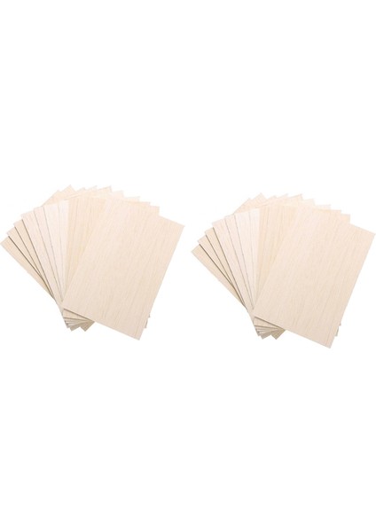 20 Paket Bitmemiş Ahşap Çarşaflar Yapıştırılmış Lamine Ahşap Ince Ahşap Tahta Ev Uçakları Için Gemi Teknesi ve El Sanatları Dıy Süslemeleri (Yurt Dışından)